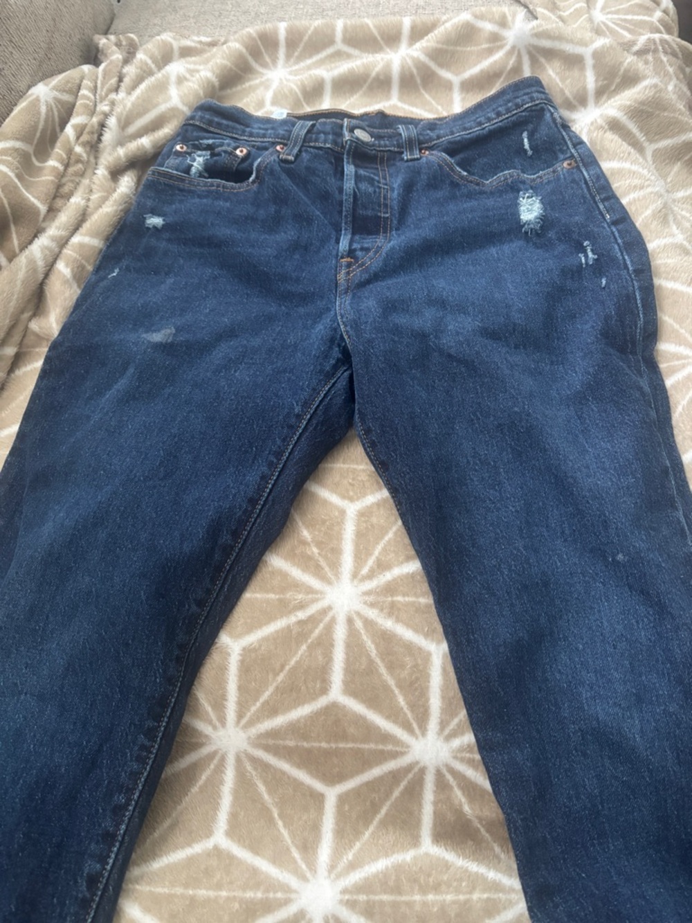 Girls  Dark Blue Distressed Jeans levy’s